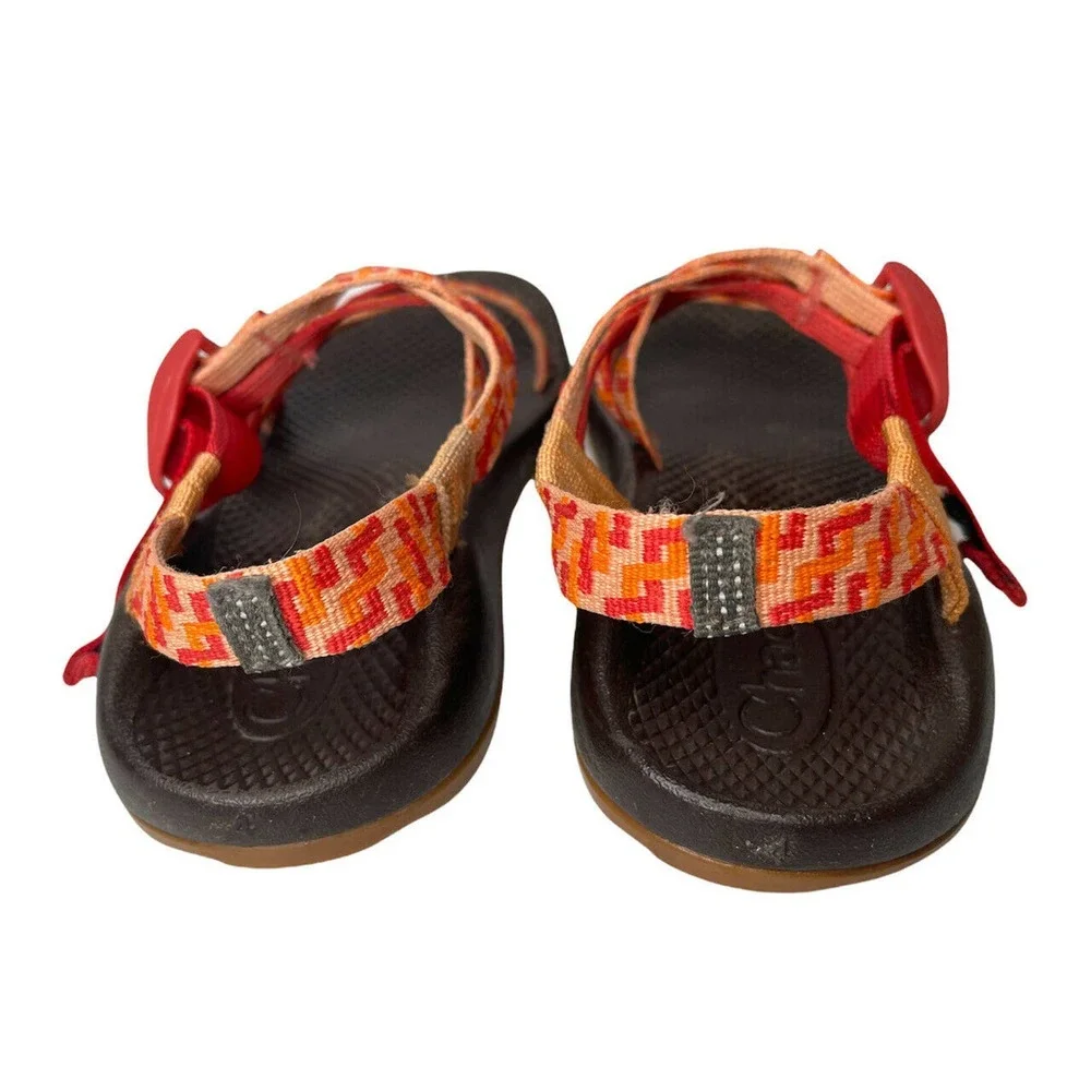 Girls Chaco ZX1 Ecotread Helix‎ Peach & Orange Sport Sandals Size 4
